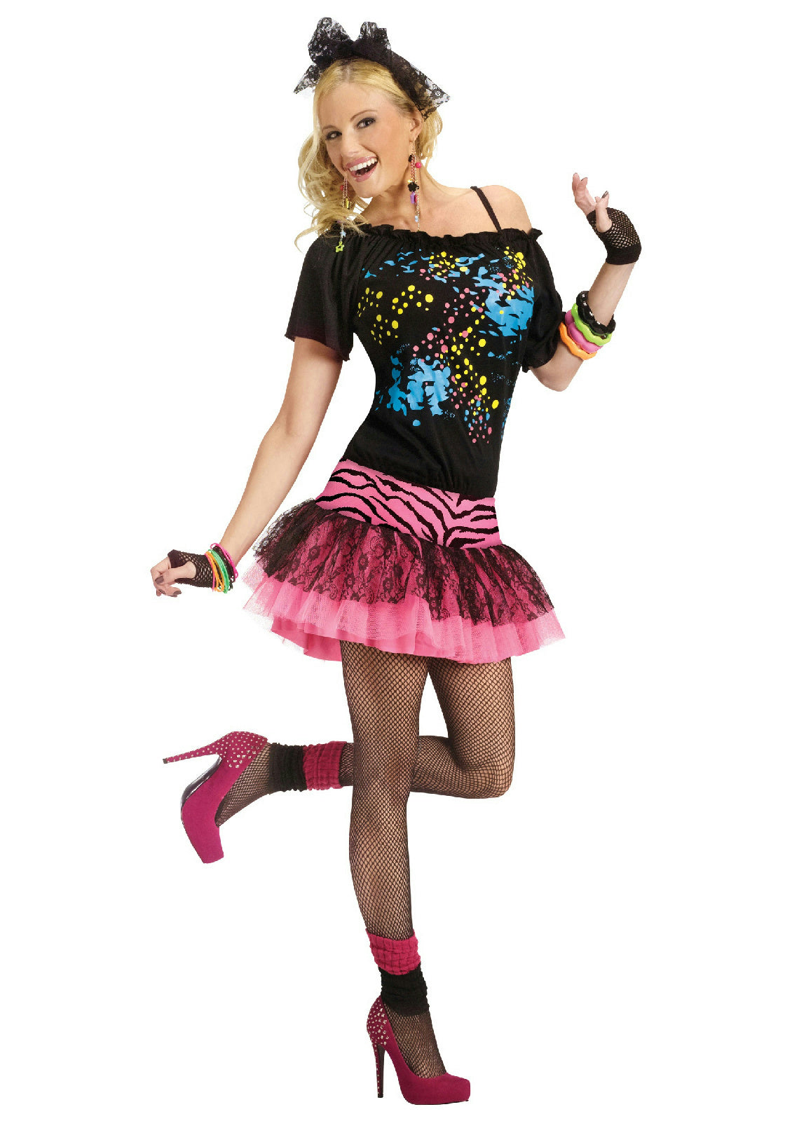 80s Pop Party Women's Costume Size M/L 10-14