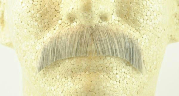 Light Gray 100% Human Hair Hippie Bandit 70s Basic Character Mustache 2015