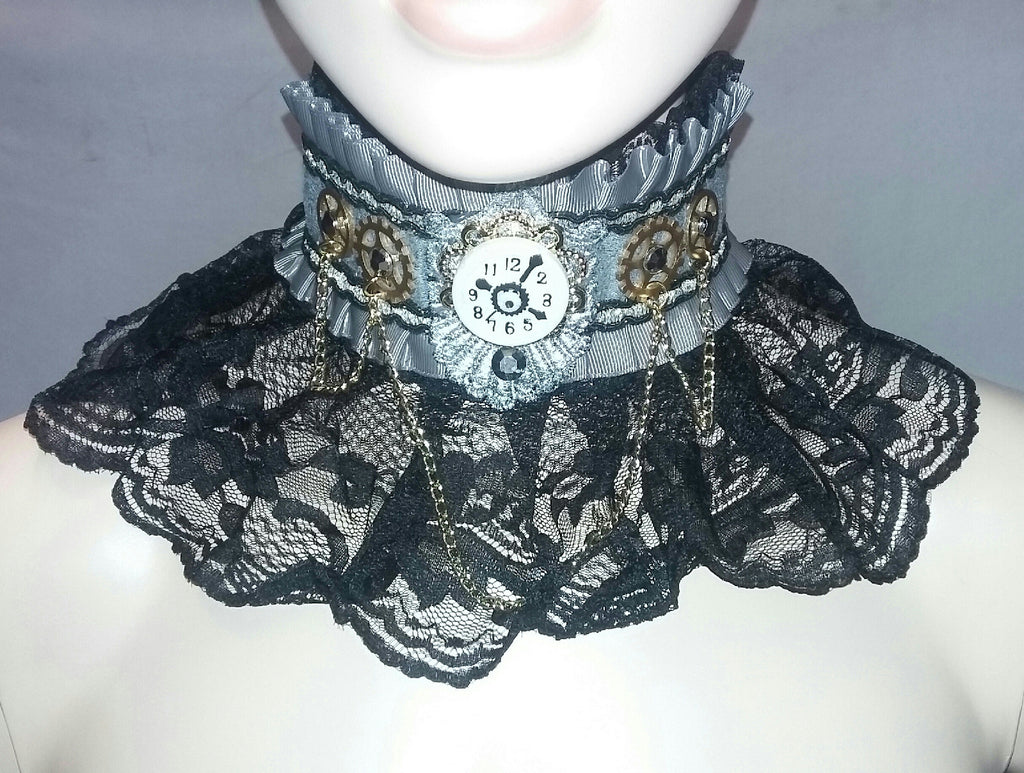 Elegant Steampunk Lace Neck Victorian Corset Choker Necklace Costume Jewelry