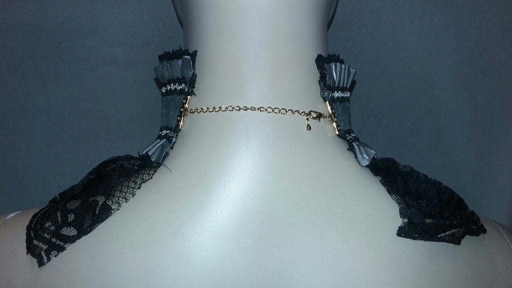Elegant Steampunk Lace Neck Victorian Corset Choker Necklace Costume Jewelry