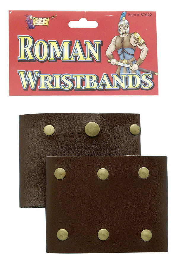Forum Leather Roman Wristbands Costume Accessory Set