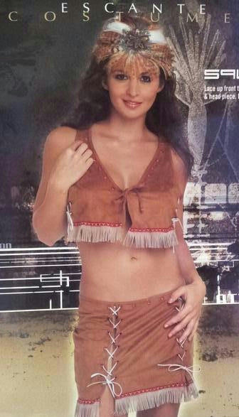 Escante Women's Indian Maiden Squaw Sexy 3 Piece Adult Costume Size XL