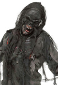 Black Burnt Charred Burning Dead Zombie Mask With Shroud