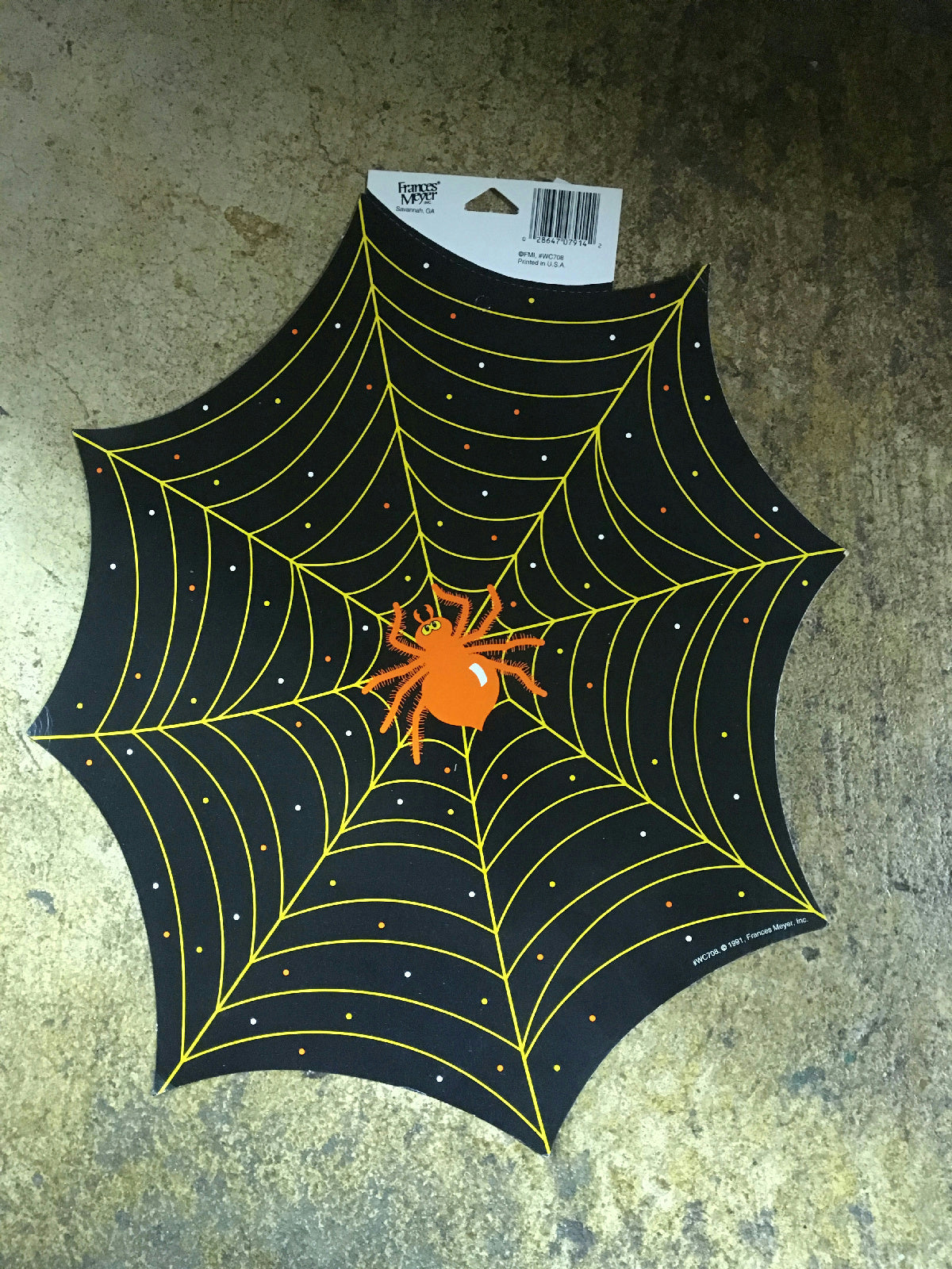 12x14" Spiderweb and Spider Halloween Cardstock Wall Window Decoration Decor