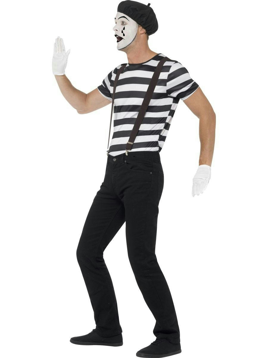 Smiffy's Gentleman Mime Artist Adult Men's Black and White Costume Size Large