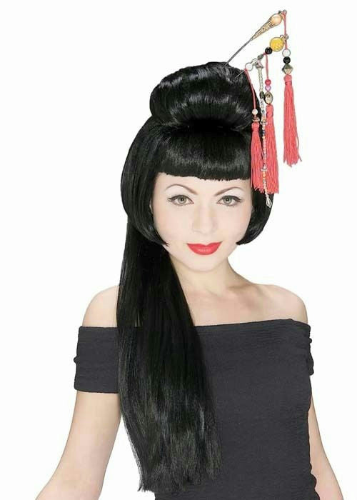 Rubie's Costume Black Oriental China Girl Geisha Women's Wig