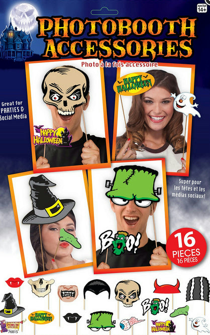 Halloween Party Social Media Photo Booth Fun Signs 16 Different Pieces Kit
