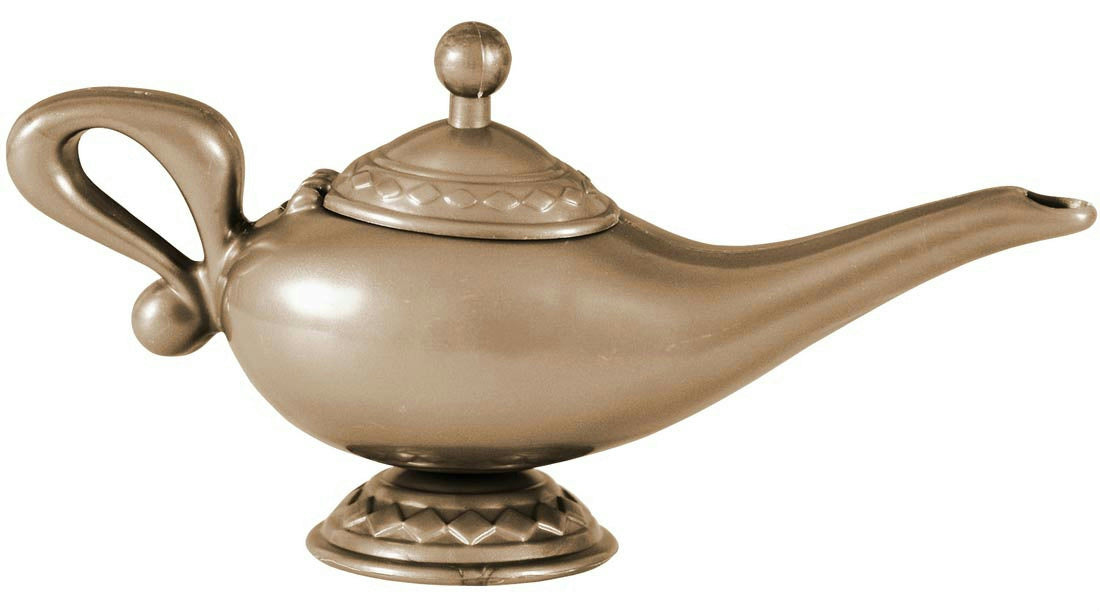 Gold Plastic Genie Lamp Prop Costume Accessory