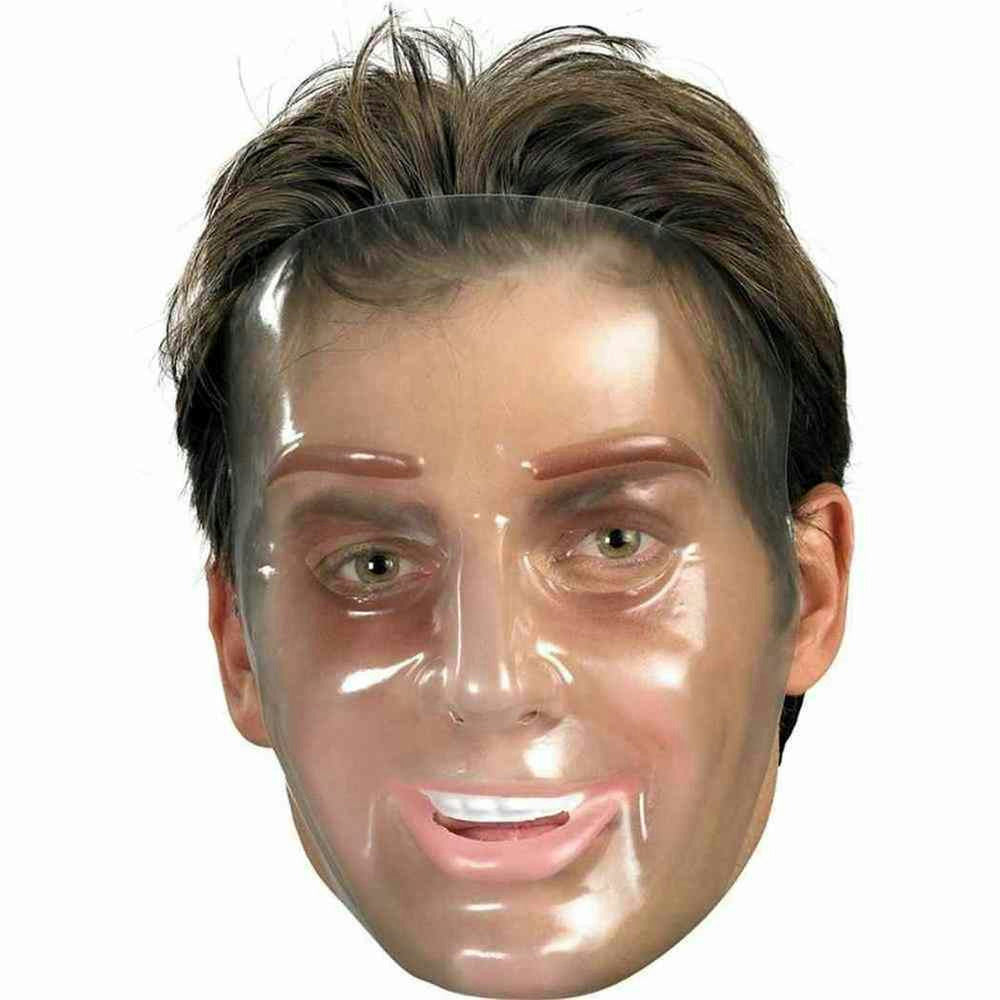 Transparent Young Male Man Plastic Adult Mask