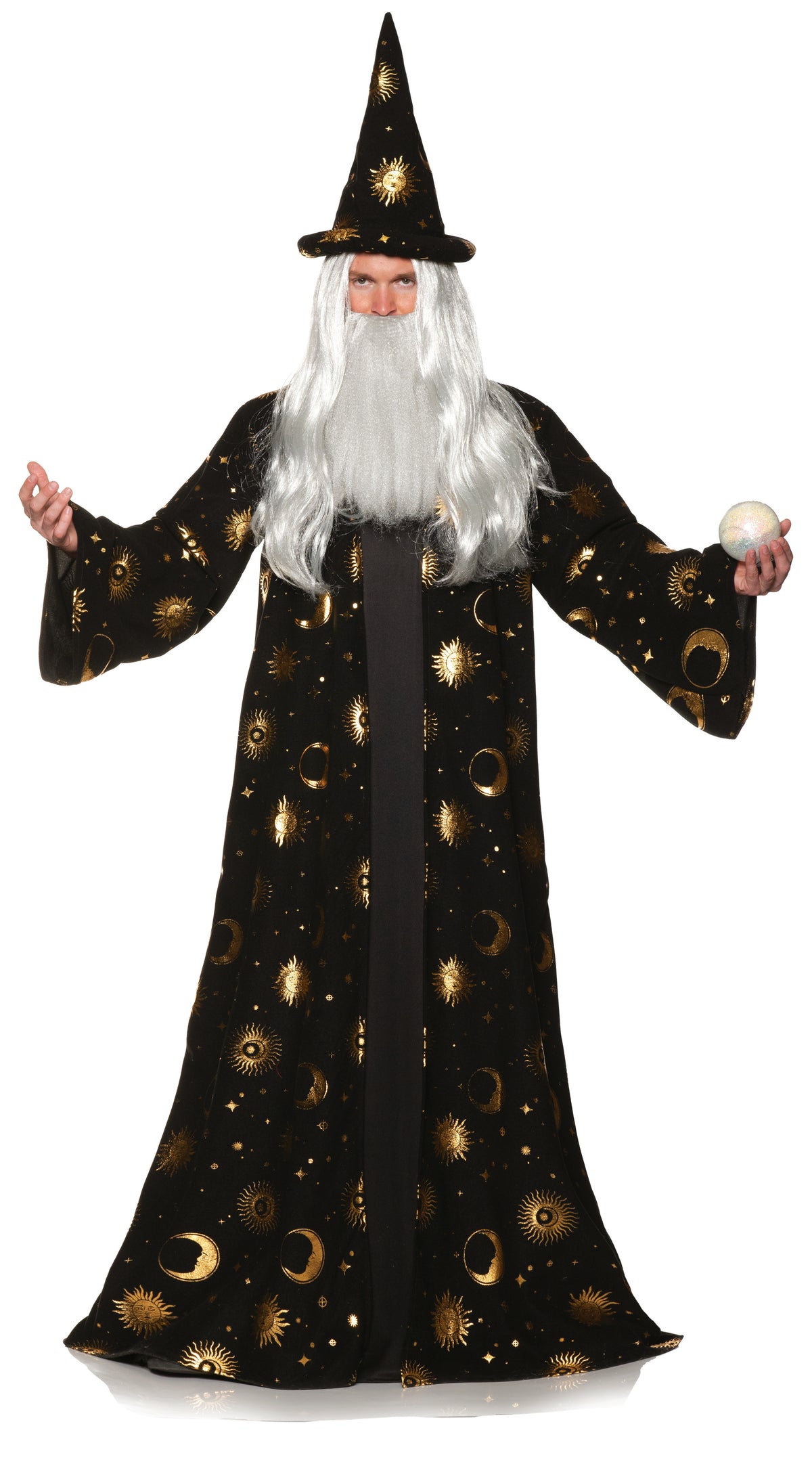 Celestial Wizard Robe Black Classic Adult Costume Size Standard