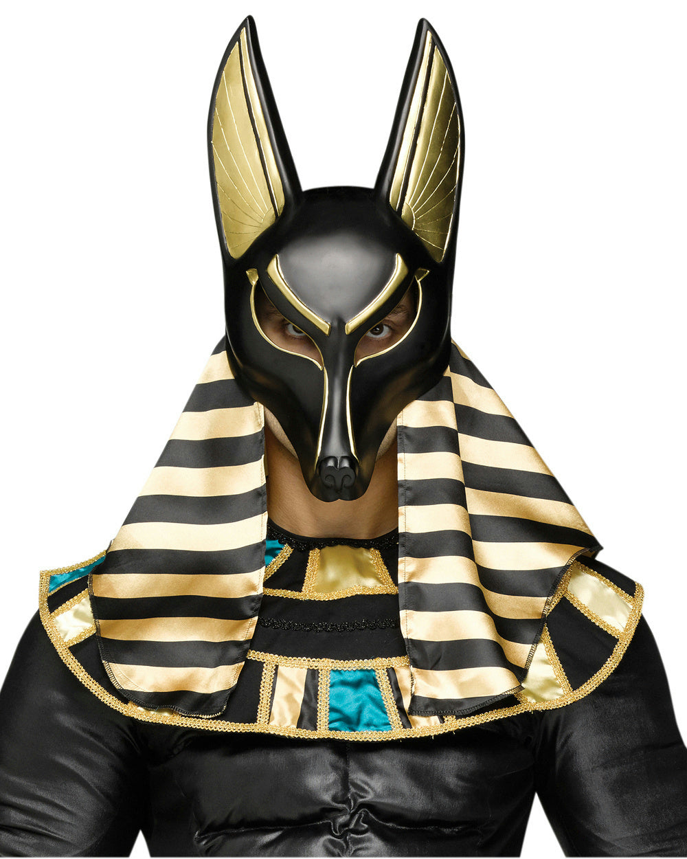 Fun World Mythical Creature Anubis Mask Men's Black Royal Dog Egyptian Roman