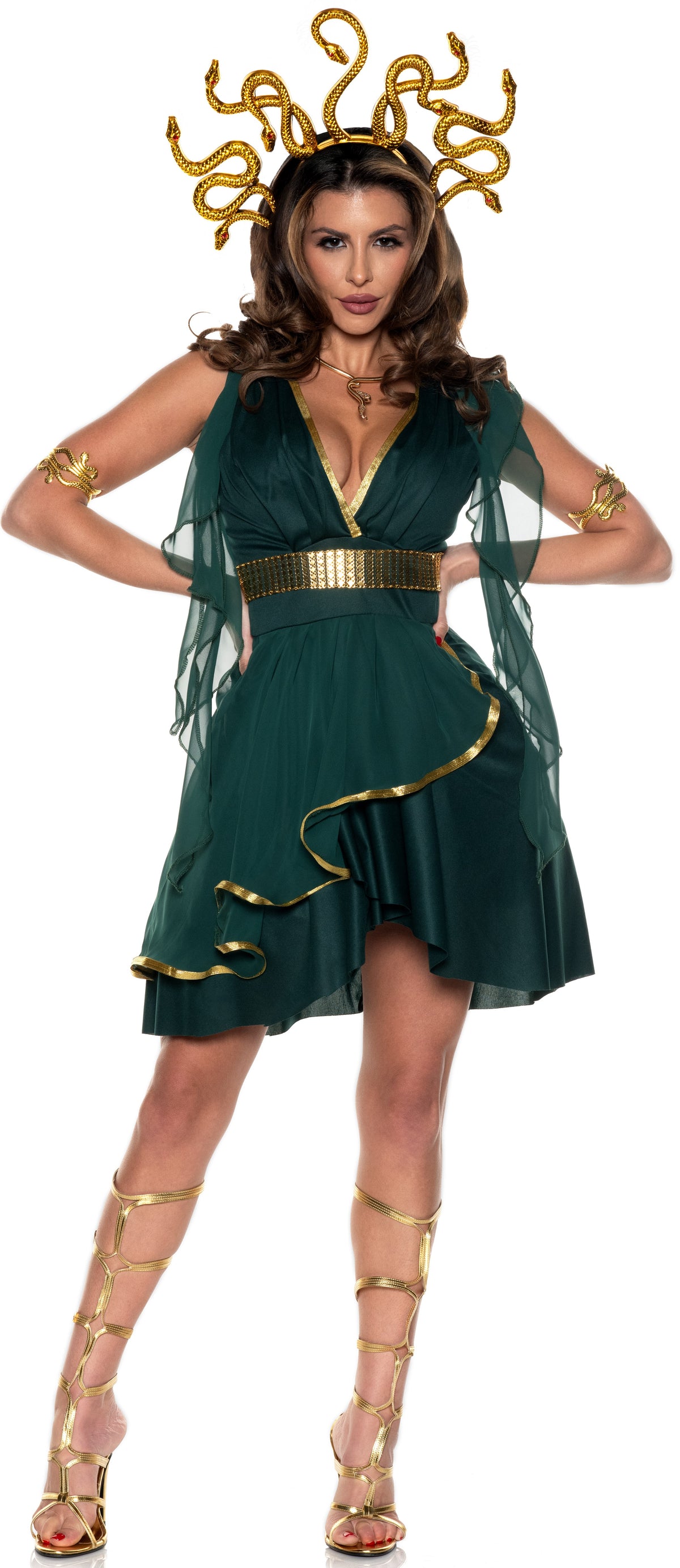 Temptress Adult Costume (Sexy Medusa/Goddess Dress)
