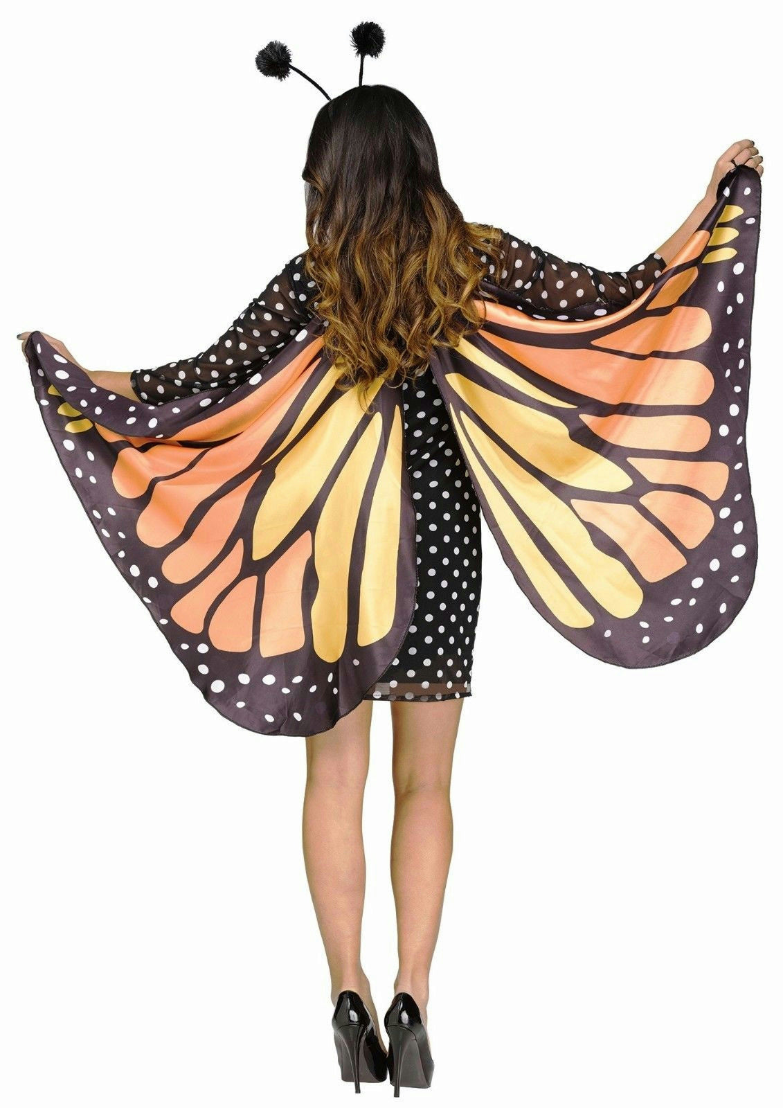 Fun World Women's Fluttery Monarch Butterfly Adult Costume S/M 2-8