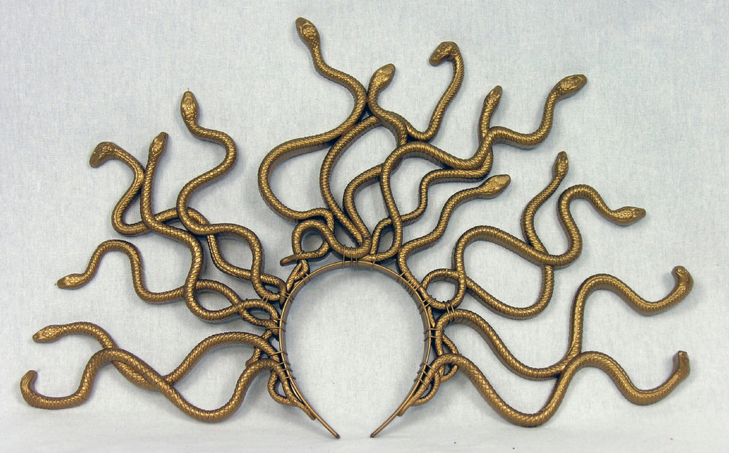 Gold Medusa Snake Headpiece Headband Costume Accessory