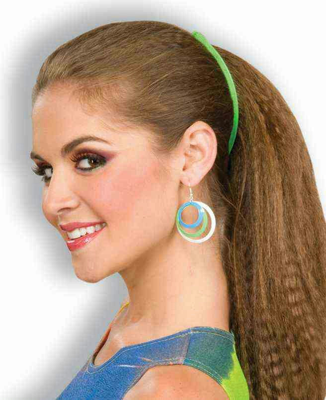 80s Banana Hair Clips Retro Accessory 2 Pack