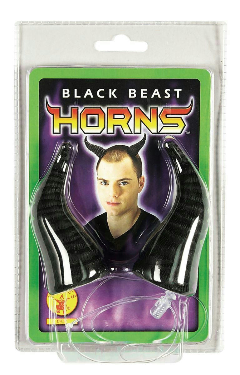 Black Beast Horns Demon Devil Costume Accessory