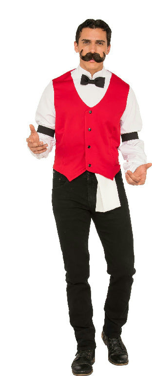 Saloon Western Bartender Old Time Dealer Adult Costume X-Large