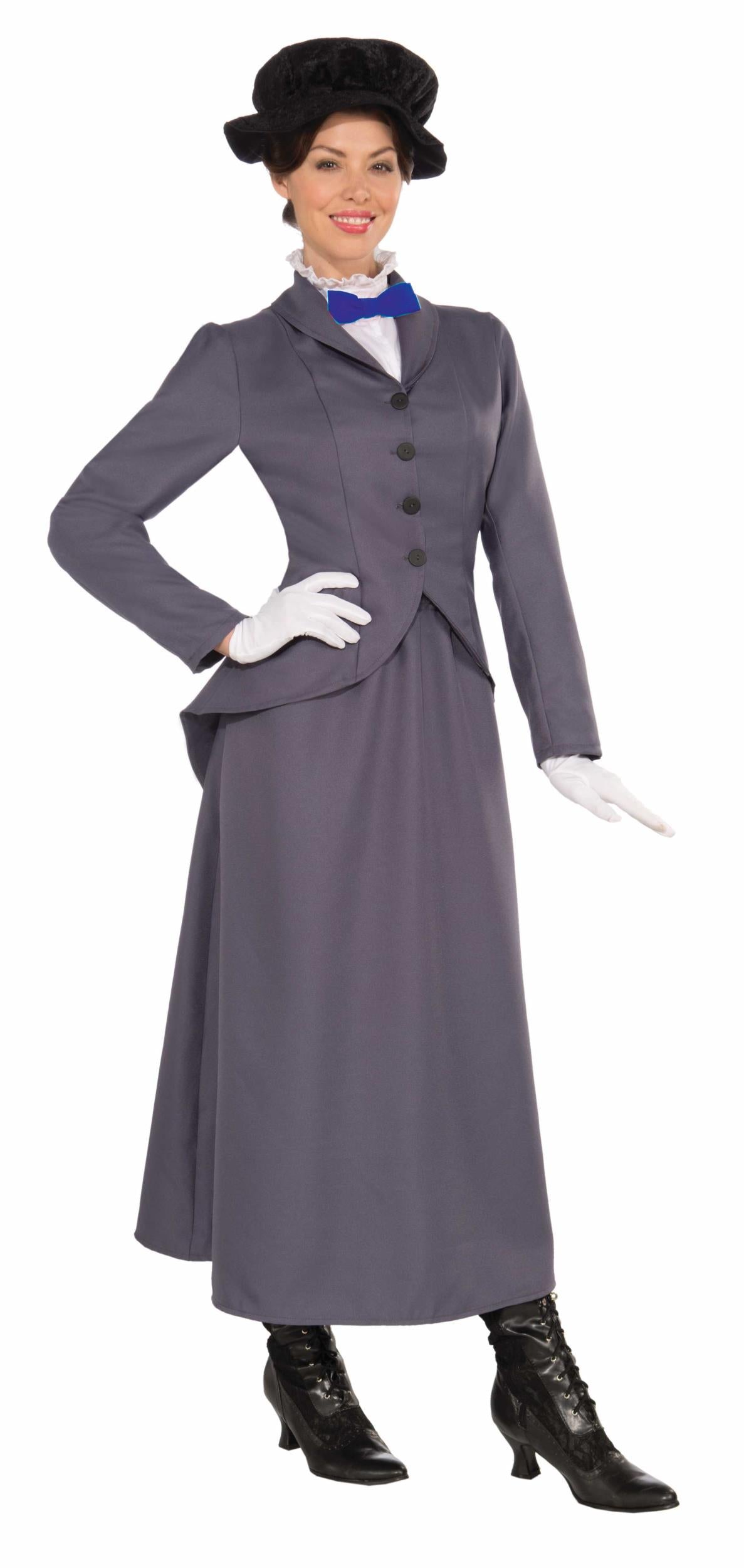 English Nanny Mary Poppins Adult Costume Standard Size