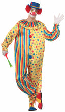 Load image into Gallery viewer, Spots the Clown Adult Polka Dot Striped Jumpsuit Standard Size
