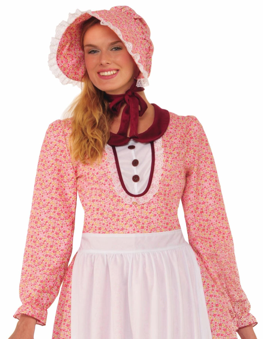 Pioneer Woman Dress and Bonnet Adult Costume