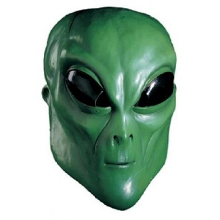 Green Alien Overhead Adult Mask