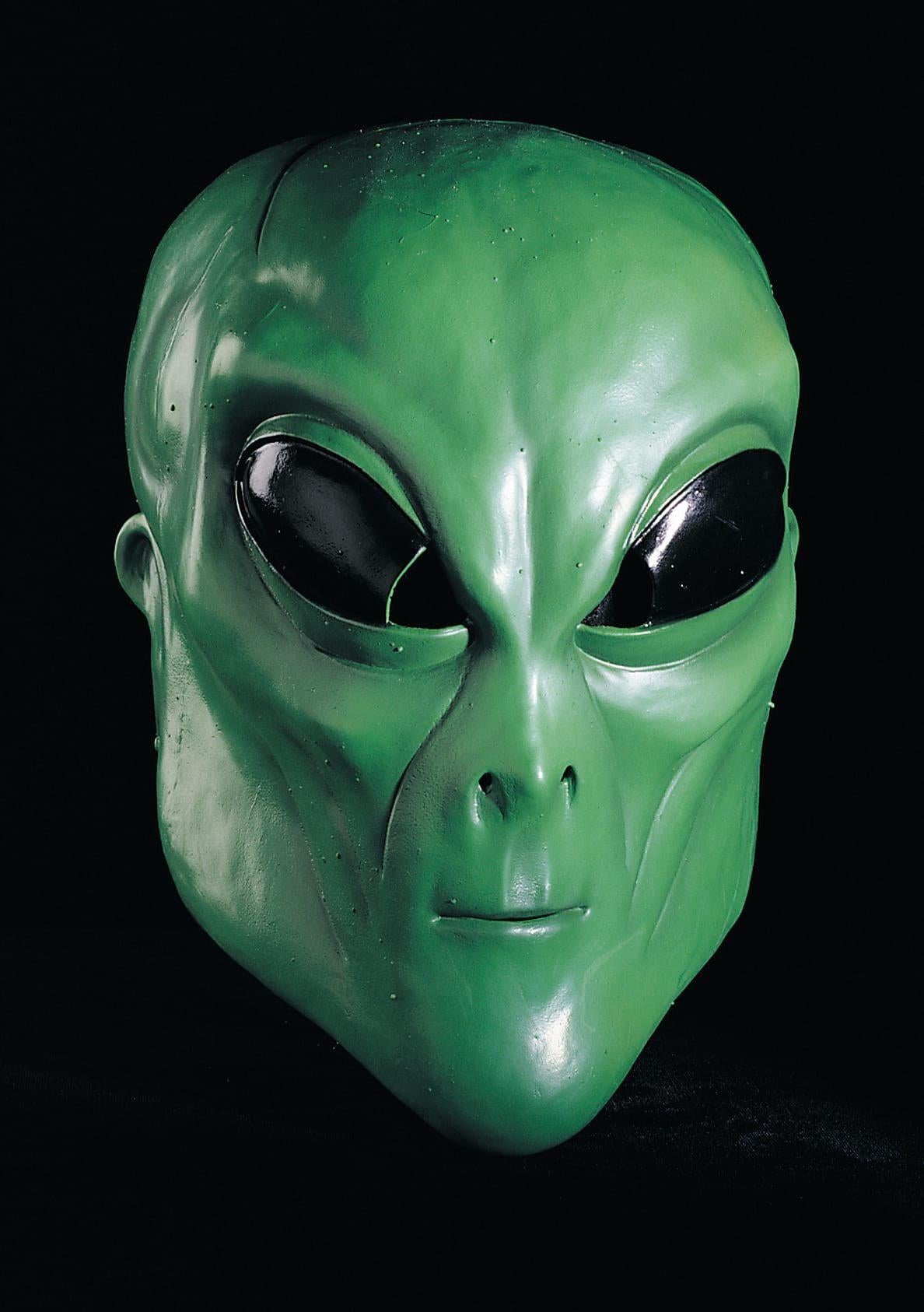 Green Alien Overhead Adult Mask