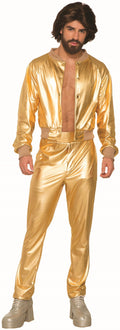 Disco Singer Gold Jogging Suit Adult Mens Costume