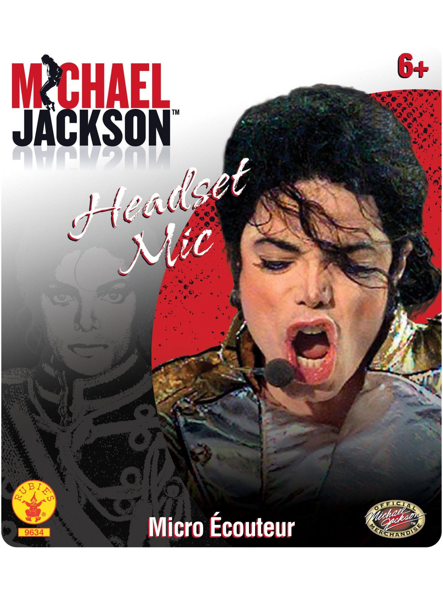 Michael Jackson Microphone Headset Mic Costume Accessory Toy Prop