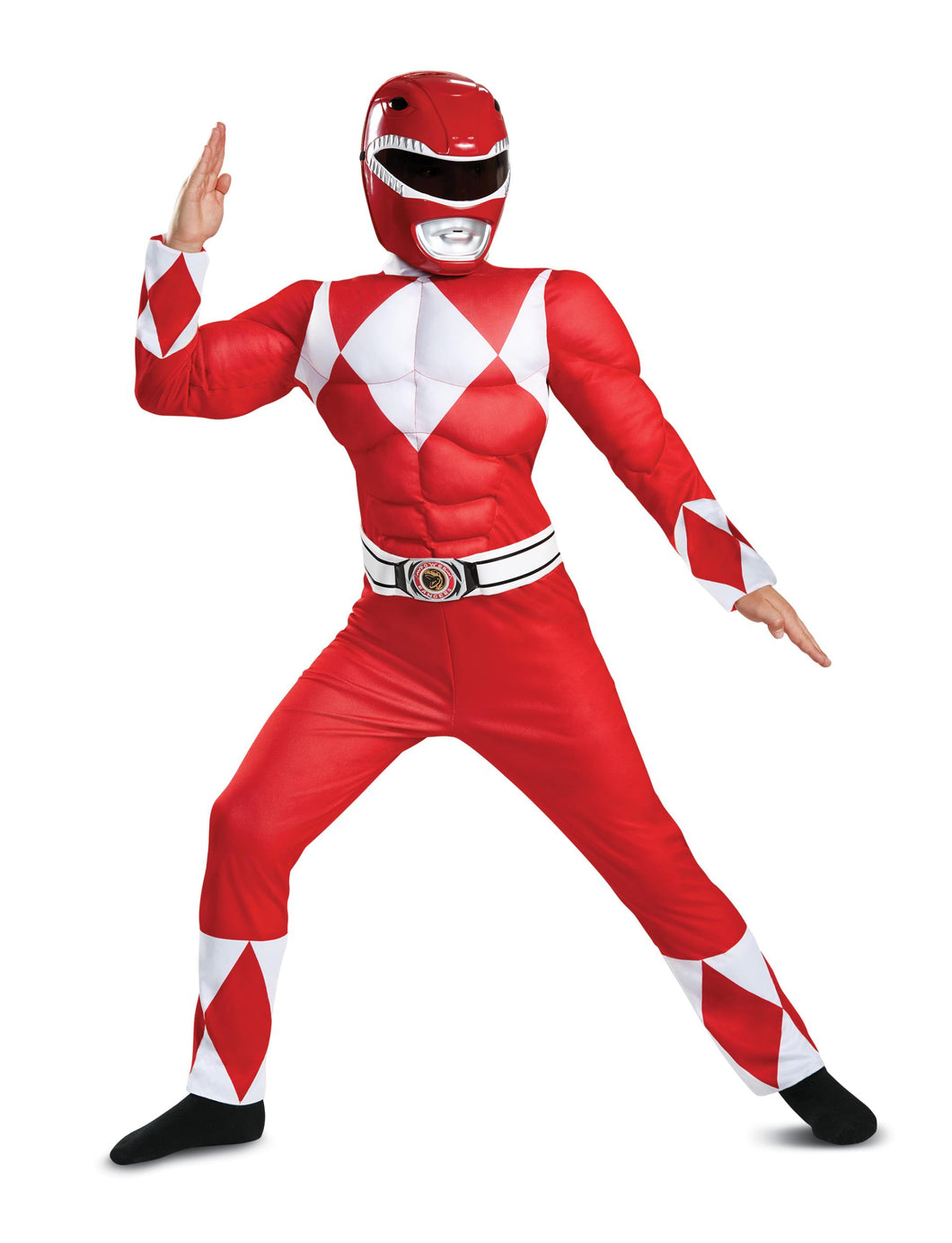 Red Power Ranger Classic Muscle Child Costume Size Small 4-6