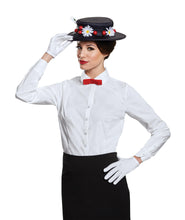Load image into Gallery viewer, Mary Poppins Disney Adult Accessory Costume Kit Hat, Gloves and Bow Tie
