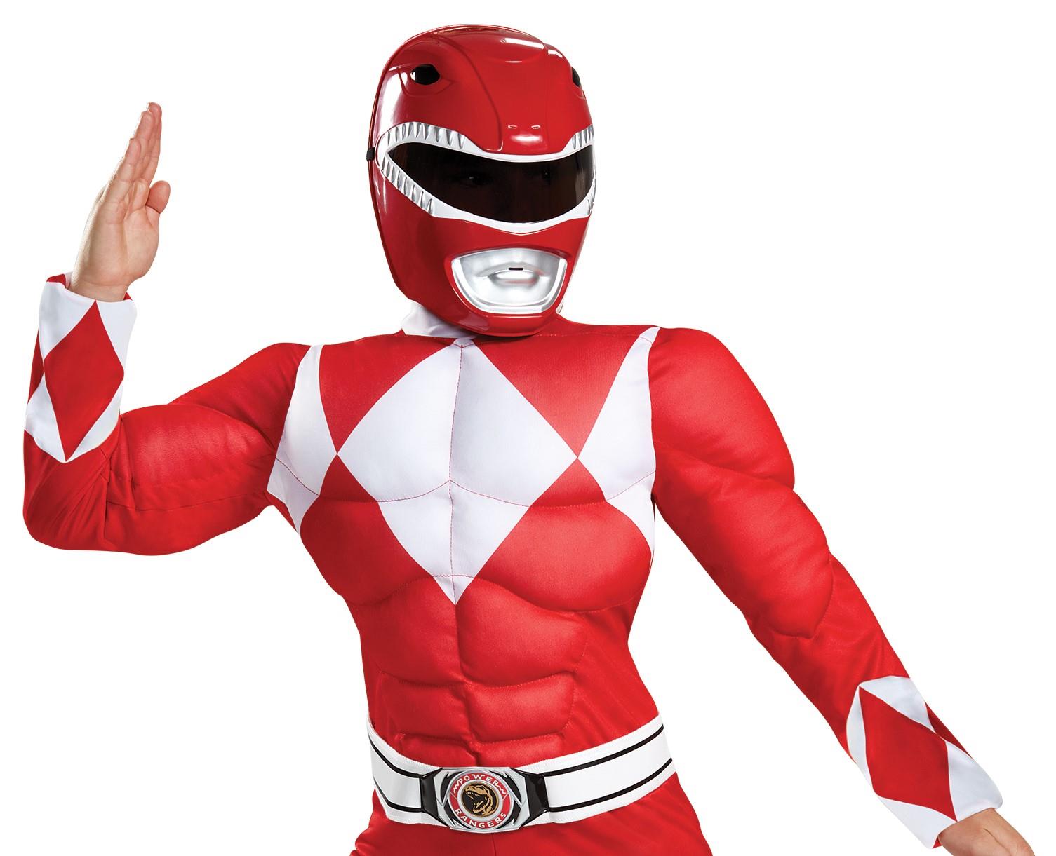 Red Power Ranger Classic Muscle Child Costume Size Medium 7-10