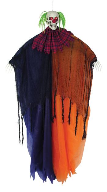 Creepy 67" Scary Hanging Evil Skull Clown Prop