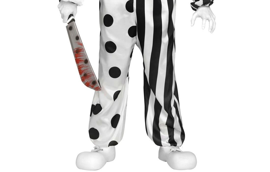 Killer Clown Black White Creepy Scary Clown Halloween Costume Teen