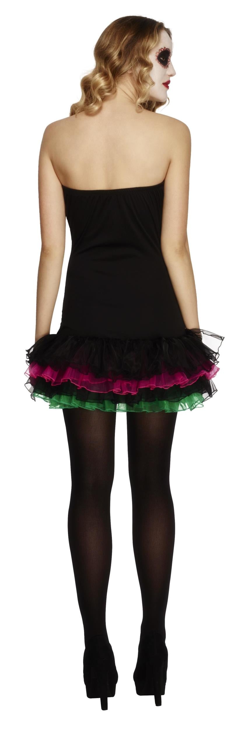 Fever Neon Skeleton Tutu Dress Women's Costume Size XS 2-4