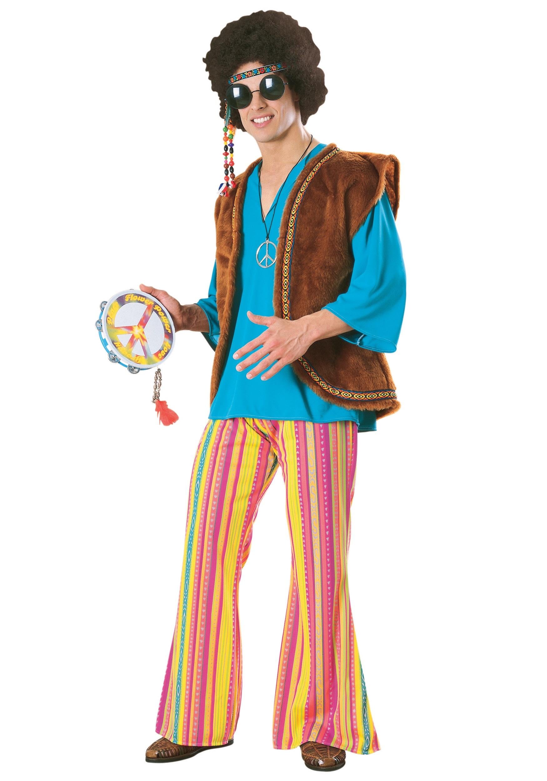 70's Hippie John Woodstock Adult Costume STD