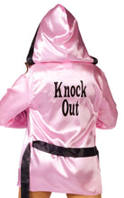 Load image into Gallery viewer, Knockout! Pink Boxer Robe &amp; Boxing Gloves Adult Costume Set M/L 10-14
