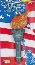 Load image into Gallery viewer, Lady Liberty Light up Torch 4th of July Independence Day Costume Prop

