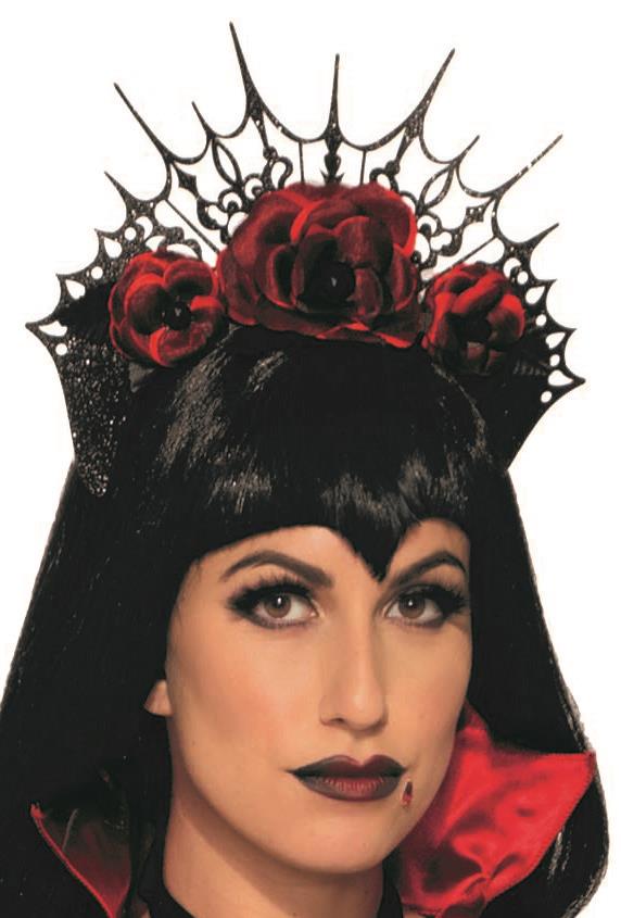 Gothic Flower Vampire Rose Headband Crown Costume Accessory