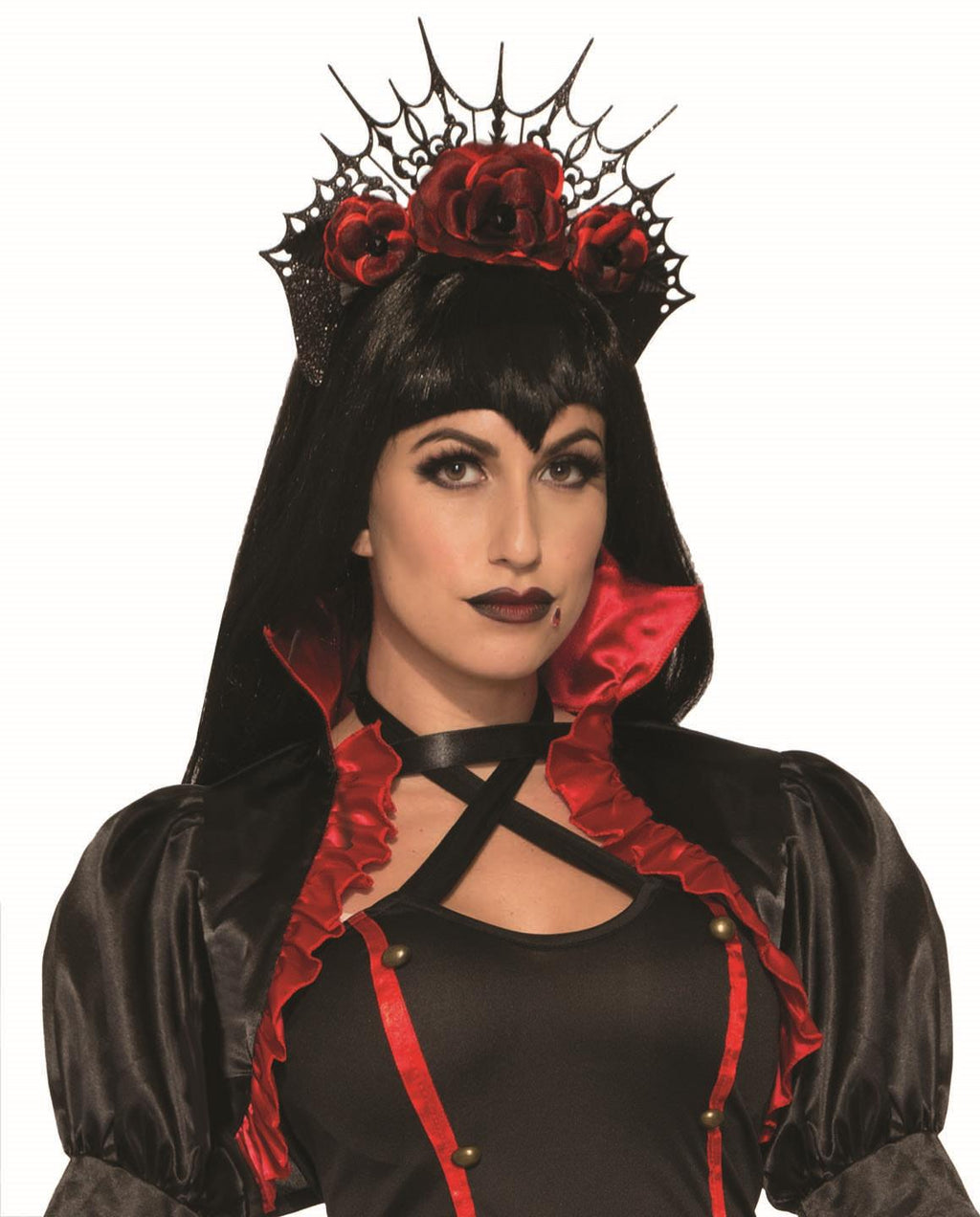 Gothic Flower Vampire Rose Headband Crown Costume Accessory
