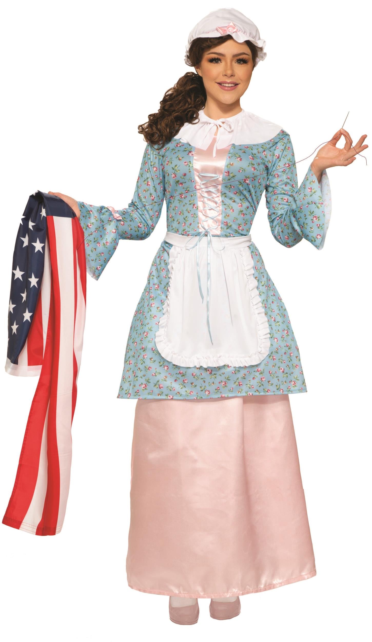Betsy Ross Costume Founding Woman Adult Patriotic Attire X-Large