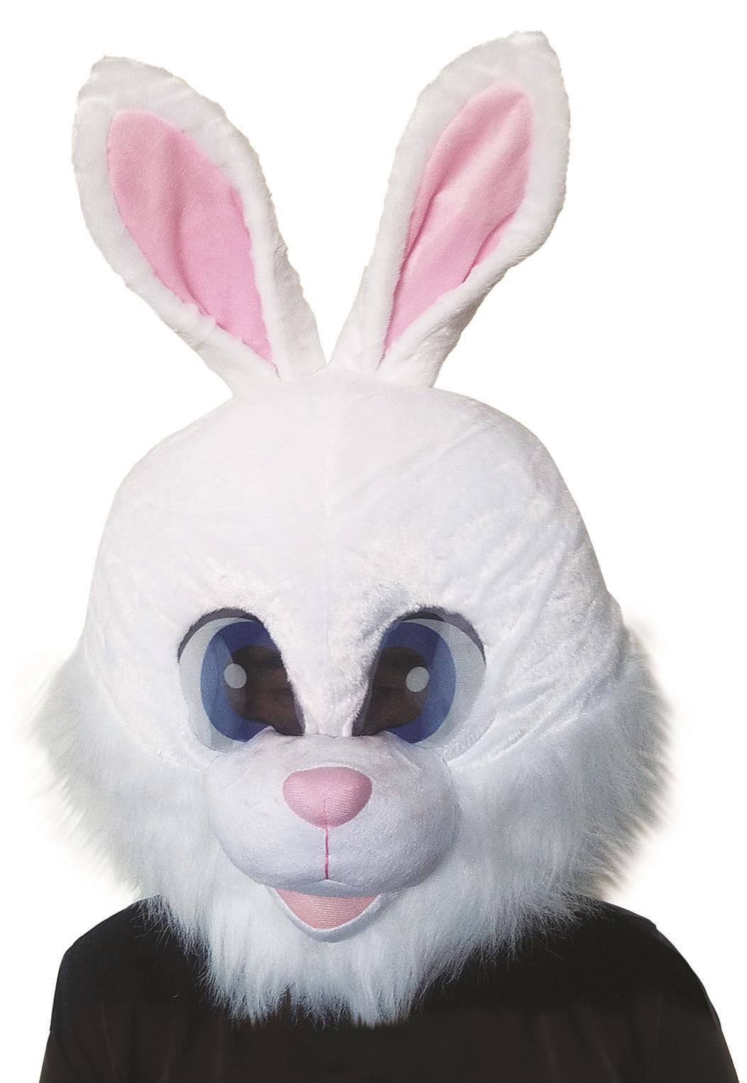 Large Plush Bunny Mascot Head White Mask