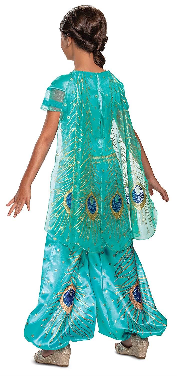 Jasmine Teal Aladdin Live Action Deluxe Child Girl Costume XS 3T-4T