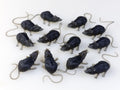 FunWorld Creepy Gray Rubber Mouse Prank Rat Lot - Mice Lot of 12 MICE