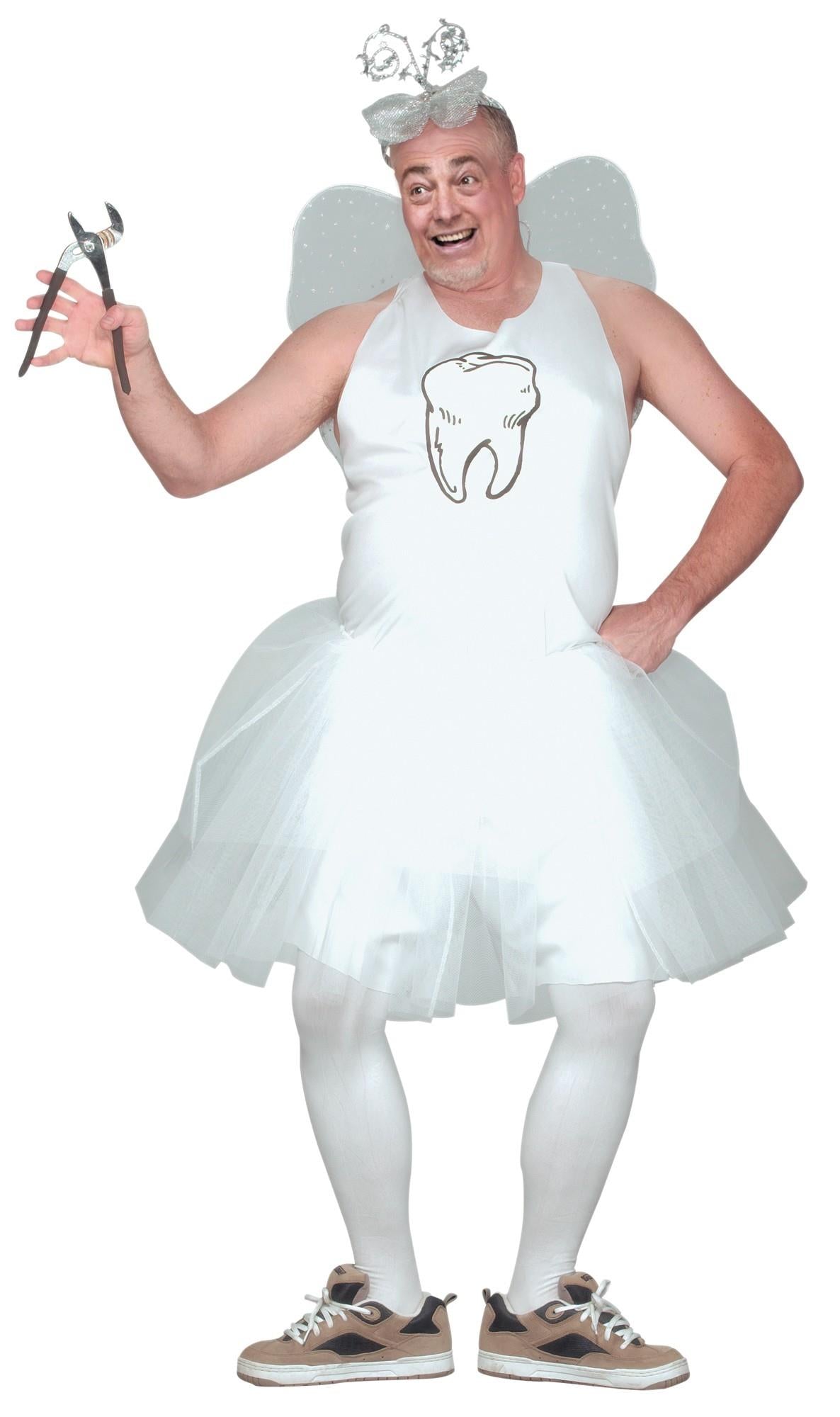 Plus Size Tooth Fairy Adult Mens Princess Costume – HalloweenStore.com