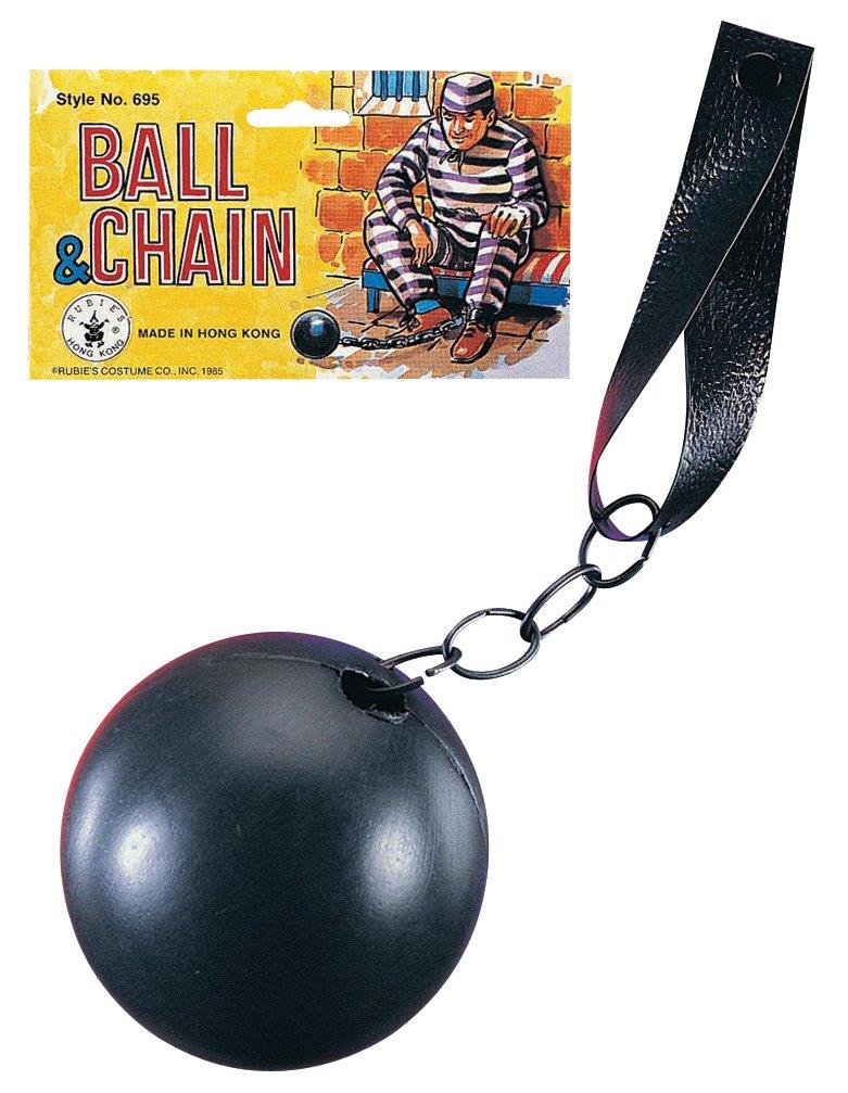 Prisoner Plastic Ball and Chain Convict Inmate Jail Prop Accessory