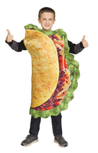 Load image into Gallery viewer, Festive Screen Print Taco Child Mexican Food Costume
