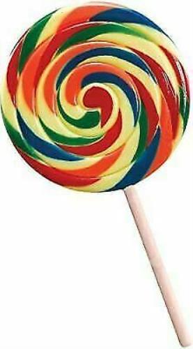 Jumbo Phoney Clown Munchkin Rainbow Fake Lollipop Costume Accessory Prop