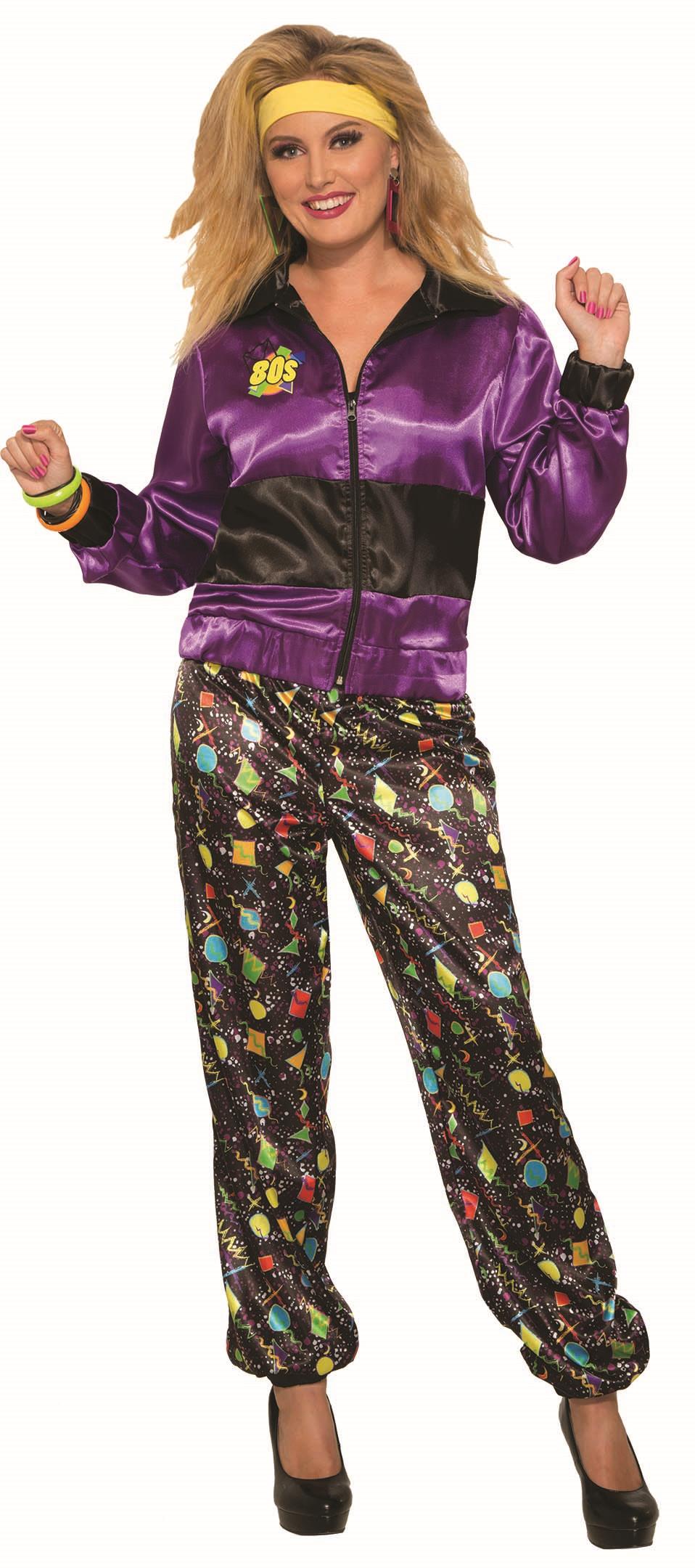 80's Women's Track Suit Retro Adult Costume Standard