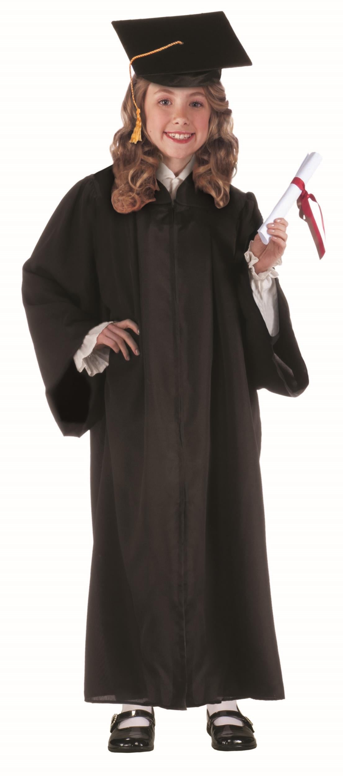 Child Unisex Black Full Length Graduation Robe Costume