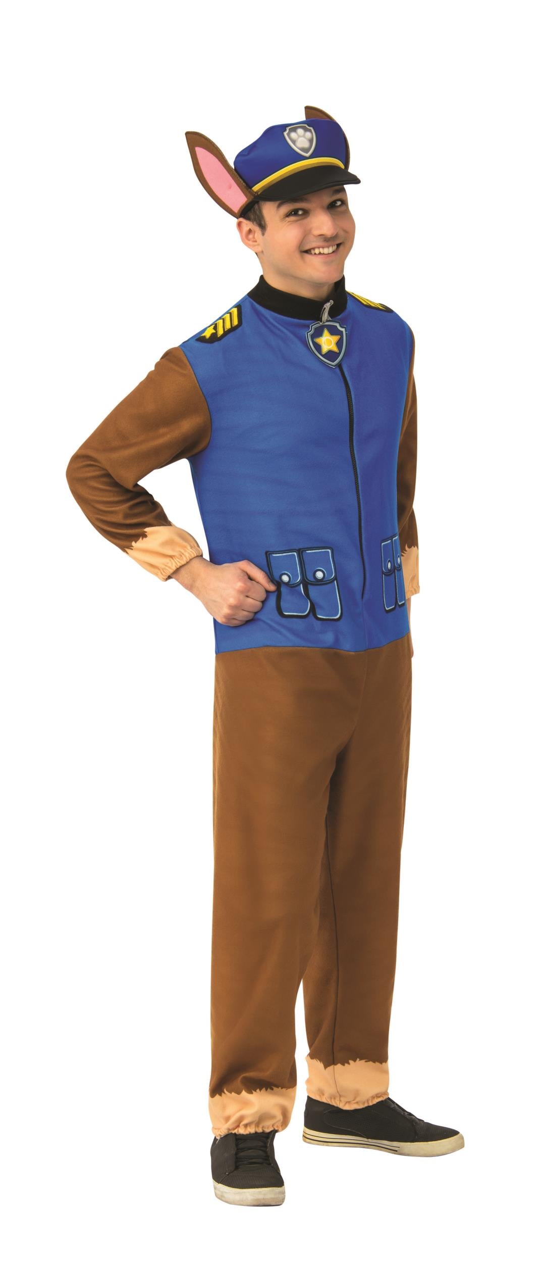 Paw Patrol Chase Jumpsuit Adult Costume Size Standard